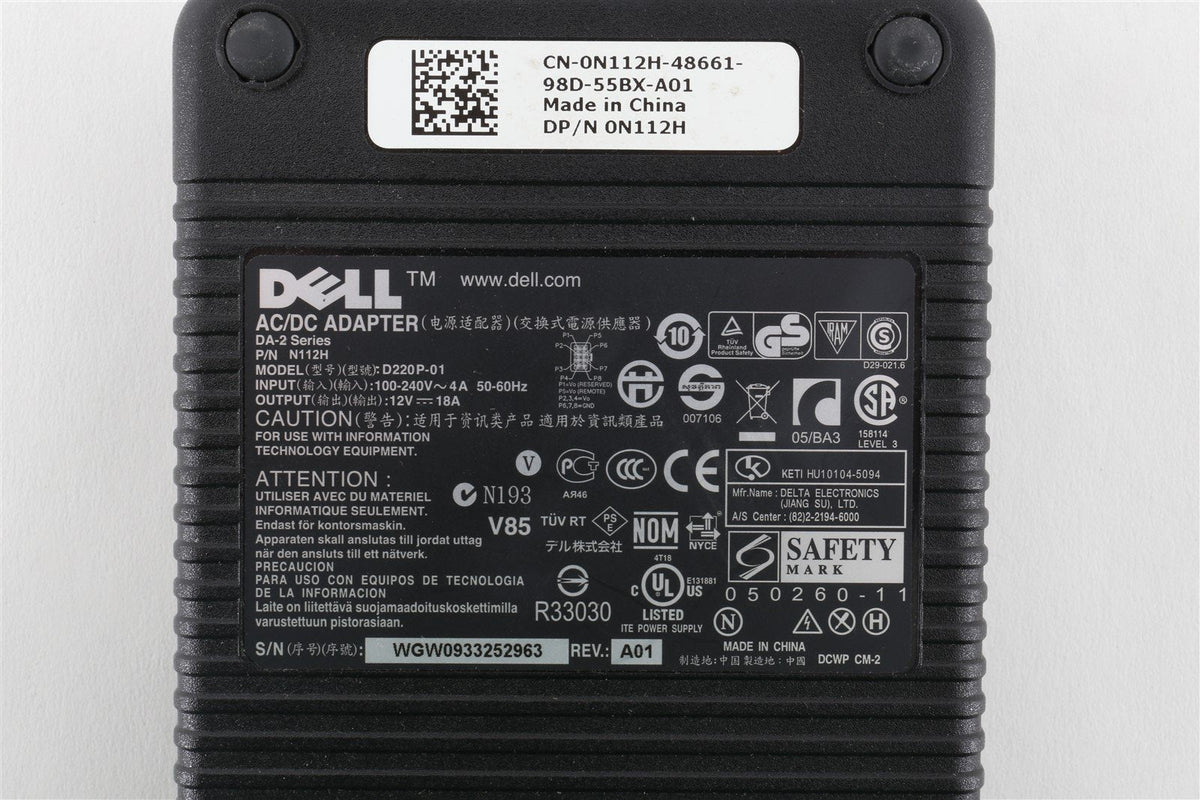 Genuine Dell DA-2 Series 12V Power Supply ON112H - No Wall Cord's