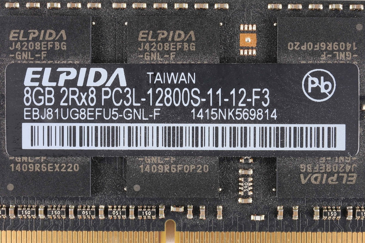 Apple OEM Ram Elpida 16GB (2x8GB) DDR3-1600 PC3-12800s soDimm Memory