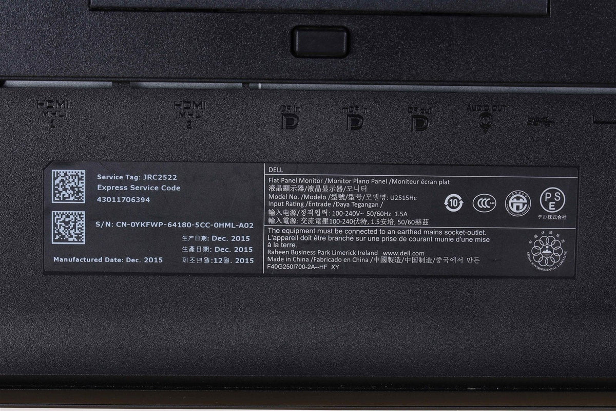 Dell UltraSharp 25" QHD Monitor U2515H & MSA14 Monitor Stand W/ Cable Management