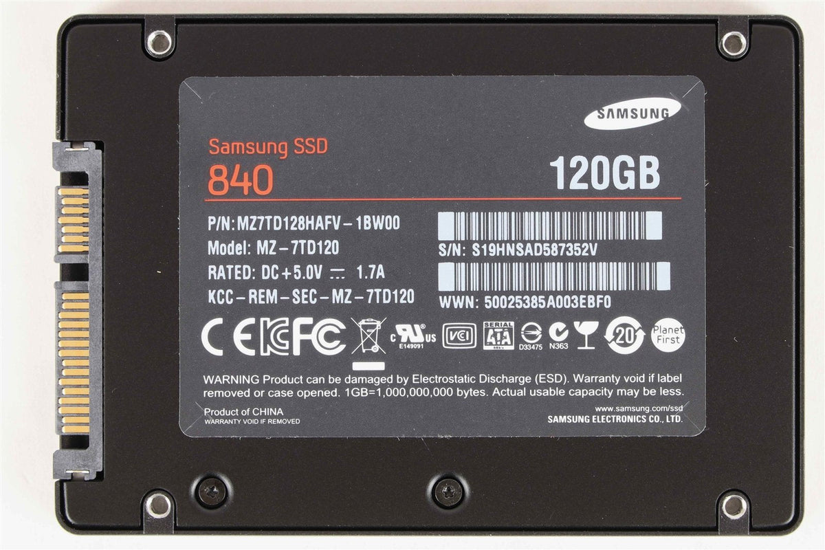 Samsung 840 SSD Drive || 120 GB || 2.5&quot; SATA || Formatted For Apple Mac OSX