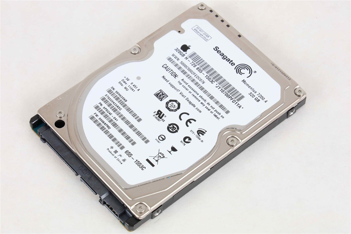 Apple OEM Seagate Momentus HDD 2.5" Hard Drive ST9320423ASG 320 GB 655-1553C