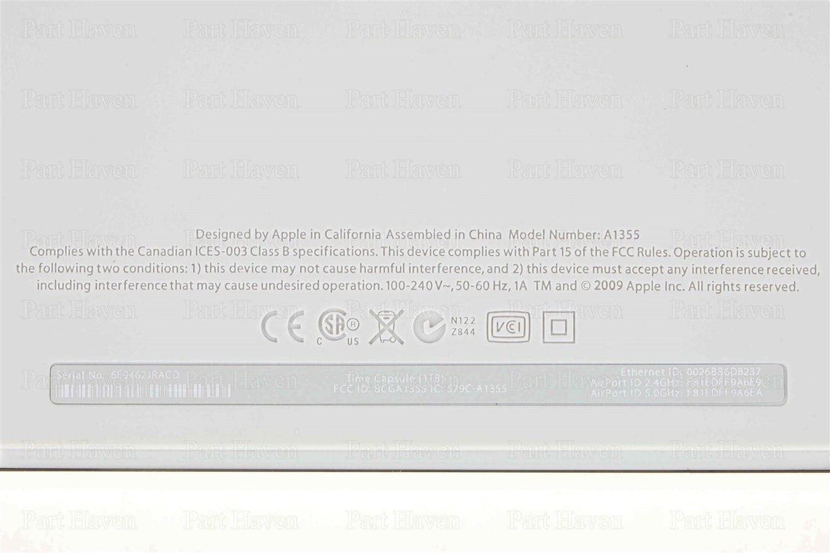 Apple 1TB Time Capsule Wireless Router || A1355 || 3rd Generation || 802.11n