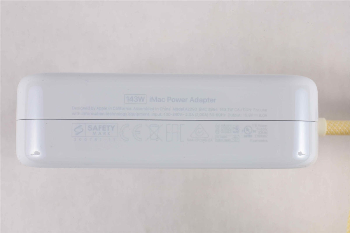 Genuine Apple iMac 24&quot; M1 Power Adapter W/ Ethernet || Yellow || A2290