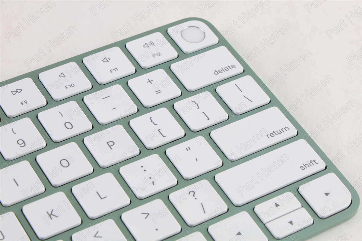 Apple Desk Set In Green || Magic Keyboard W/Touch ID Magic Mouse & Braided Cable