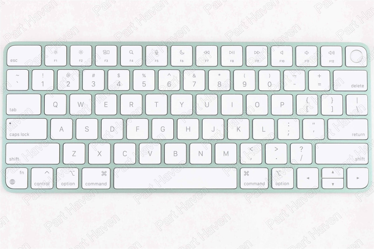 Apple Desk Set In Green || Magic Keyboard W/Touch ID Magic Mouse &amp; Braided Cable