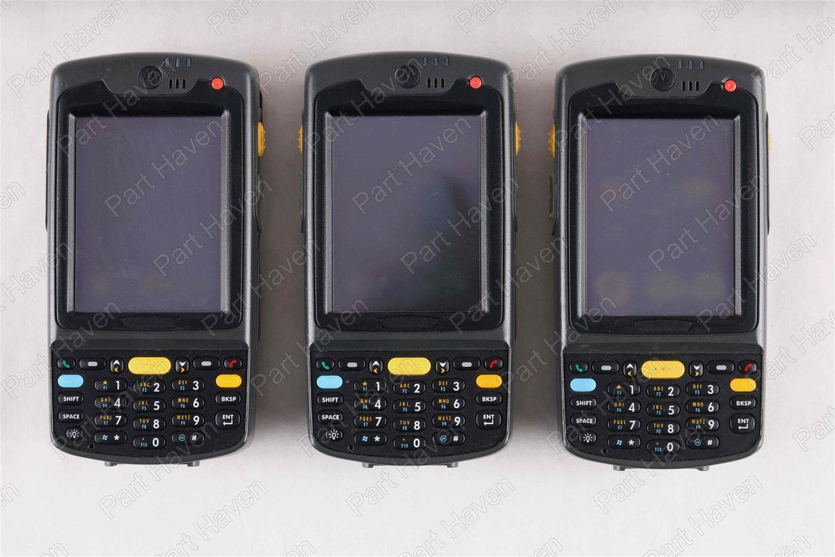 Lot of 3- Motorola MC70 Mobile 1D Barcode Scanner || Six Batteries || One Cradle