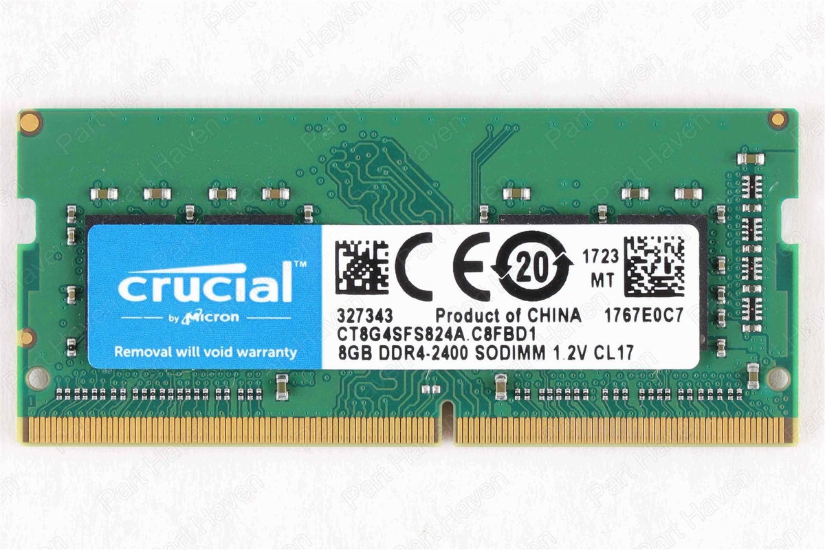 Crucial 8GB 2Rx8 PC4-19200U 2400Mhz SODIMM DDR4 Laptop Memory CT8G4SFD824A
