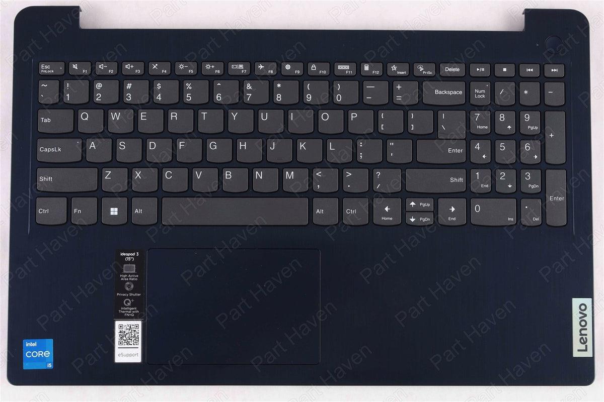 Complete Top Case - Keyboard - Trackpad -15.6" Lenovo IdeaPad 3 15ITL6 - Blue
