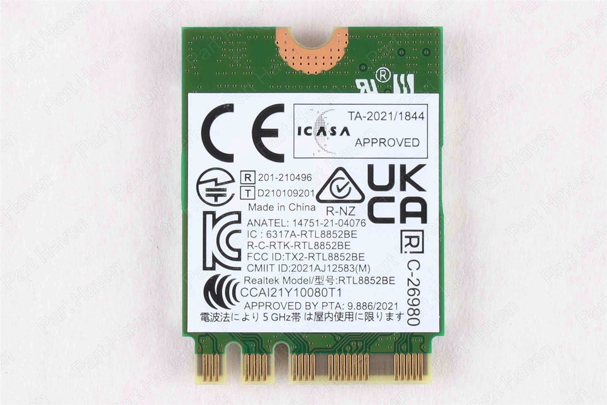REALTEK RTL8852BE WIFI 6 Card W/ BLUETOOTH 5.0 || M.2 2230 || PCI-E || 802.11AX
