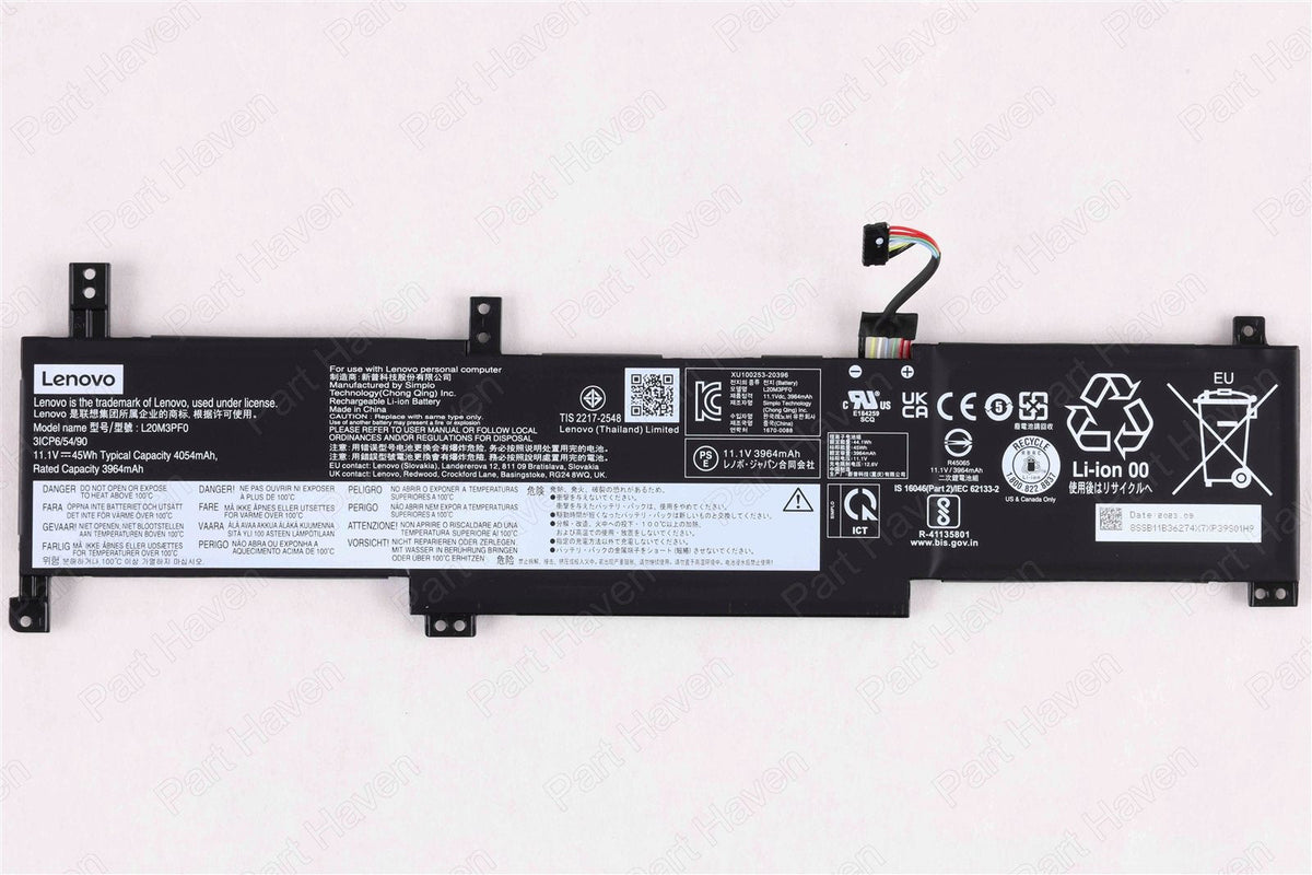 Genuine Lenovo Battery 45Wh L20M3PF0 for 15.6" IdeaPad 3 15ITL6