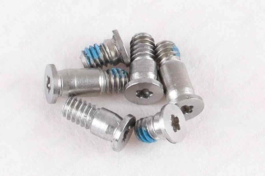 Set of 6 - Bottom Screws || 13" MacBook Pro Mid 2017 A1708 No Touch Bar - Silver