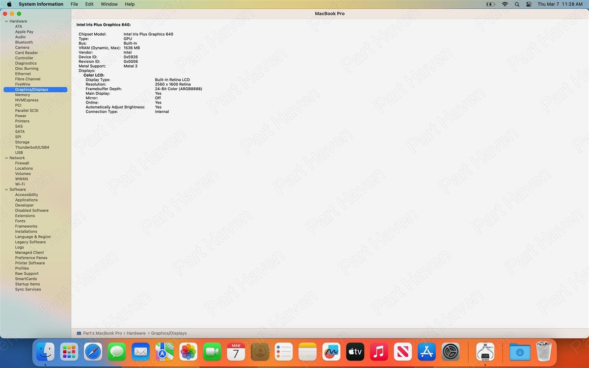 Logic Board 2.3GHz i5-7360u 8GB Ram 13" MacBook Pro Mid 2017 A1708 No Touch Bar