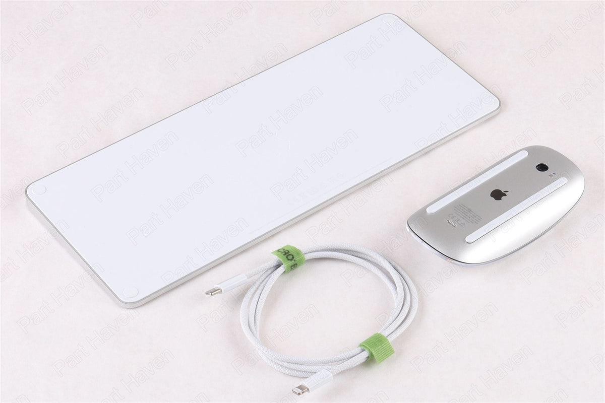 ||New|| Apple Magic Keyboard W/Touch ID, Magic Mouse & Braided Cable || Silver