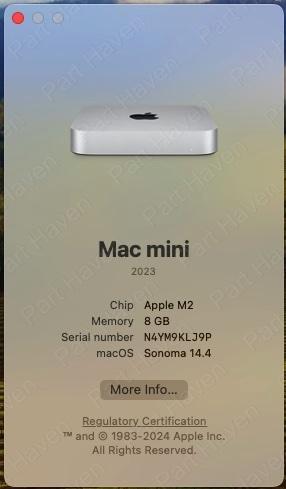 Apple Mac Mini M2 || 1Gb Ethernet || 256 GB SSD || 8 GB Ram || Open Box