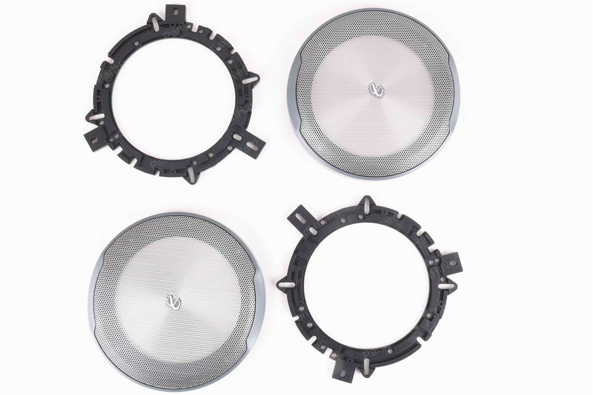 Pair of Infinity Kappa Perfect 600 - 6.5&quot; Speaker Grills &amp; Mounting Rings