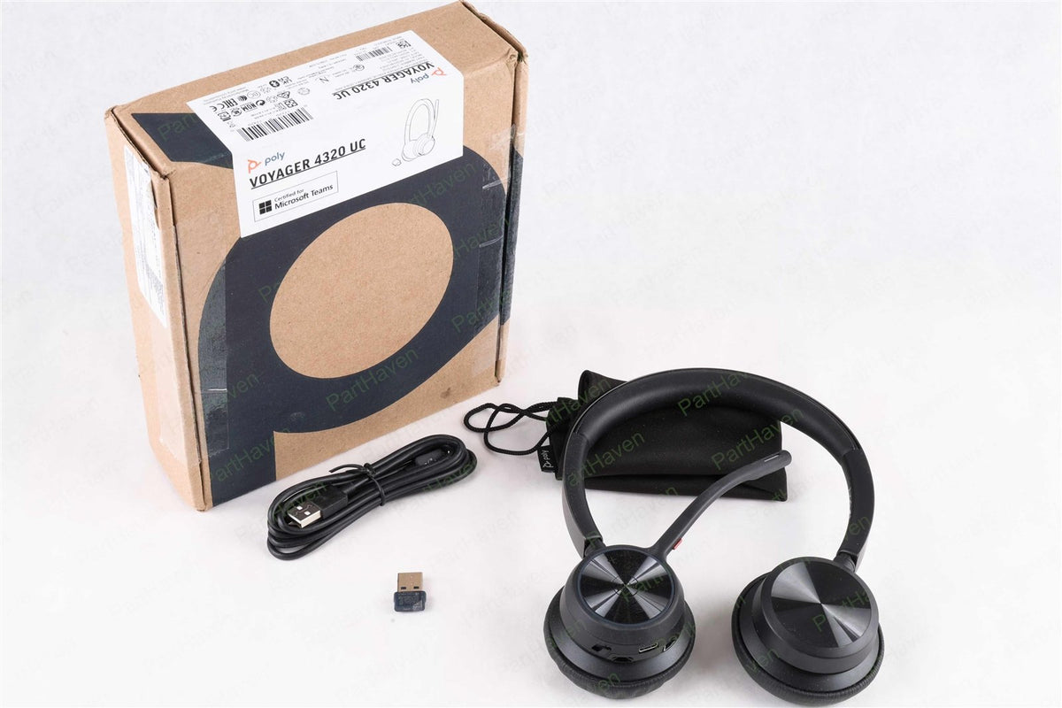 Poly Voyager 4320 UC Wireless Headset, With USB-A Dongle + Bluetooth, & Teams