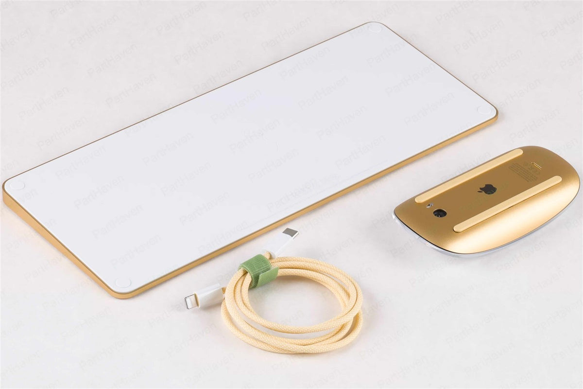 ||New|| Apple Magic Keyboard W/Touch ID, Magic Mouse & Braided Cable || Silver