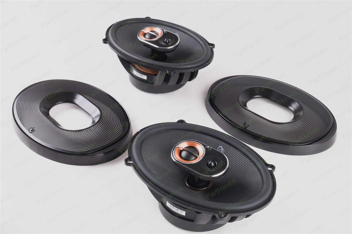 Infinity Kappa 693M 6" x 9" 6x9 inch 3-Way Car Audio Speakers & Grills & Rings