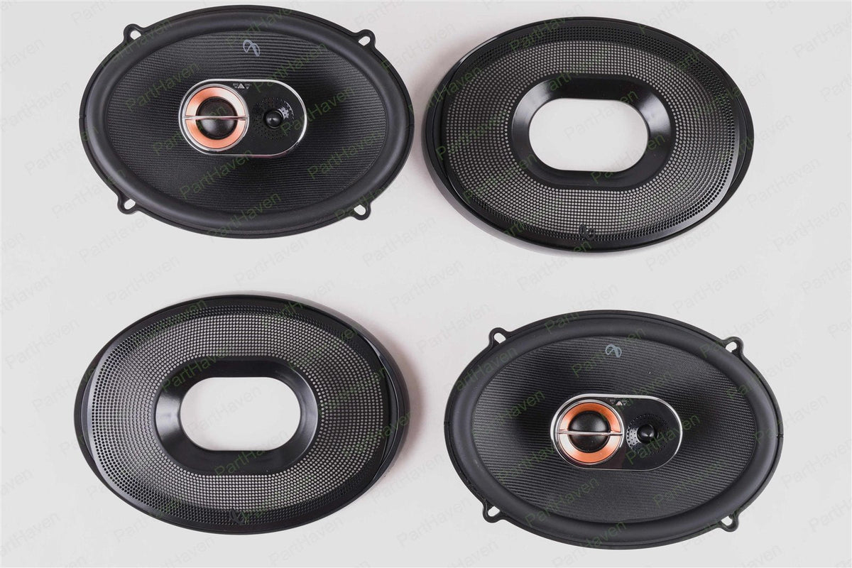 Infinity Kappa 693M 6" x 9" 6x9 inch 3-Way Car Audio Speakers & Grills & Rings