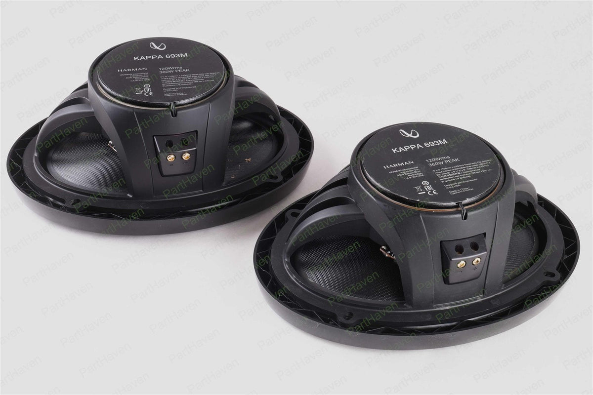 Infinity Kappa 693M 6" x 9" 6x9 inch 3-Way Car Audio Speakers & Grills & Rings