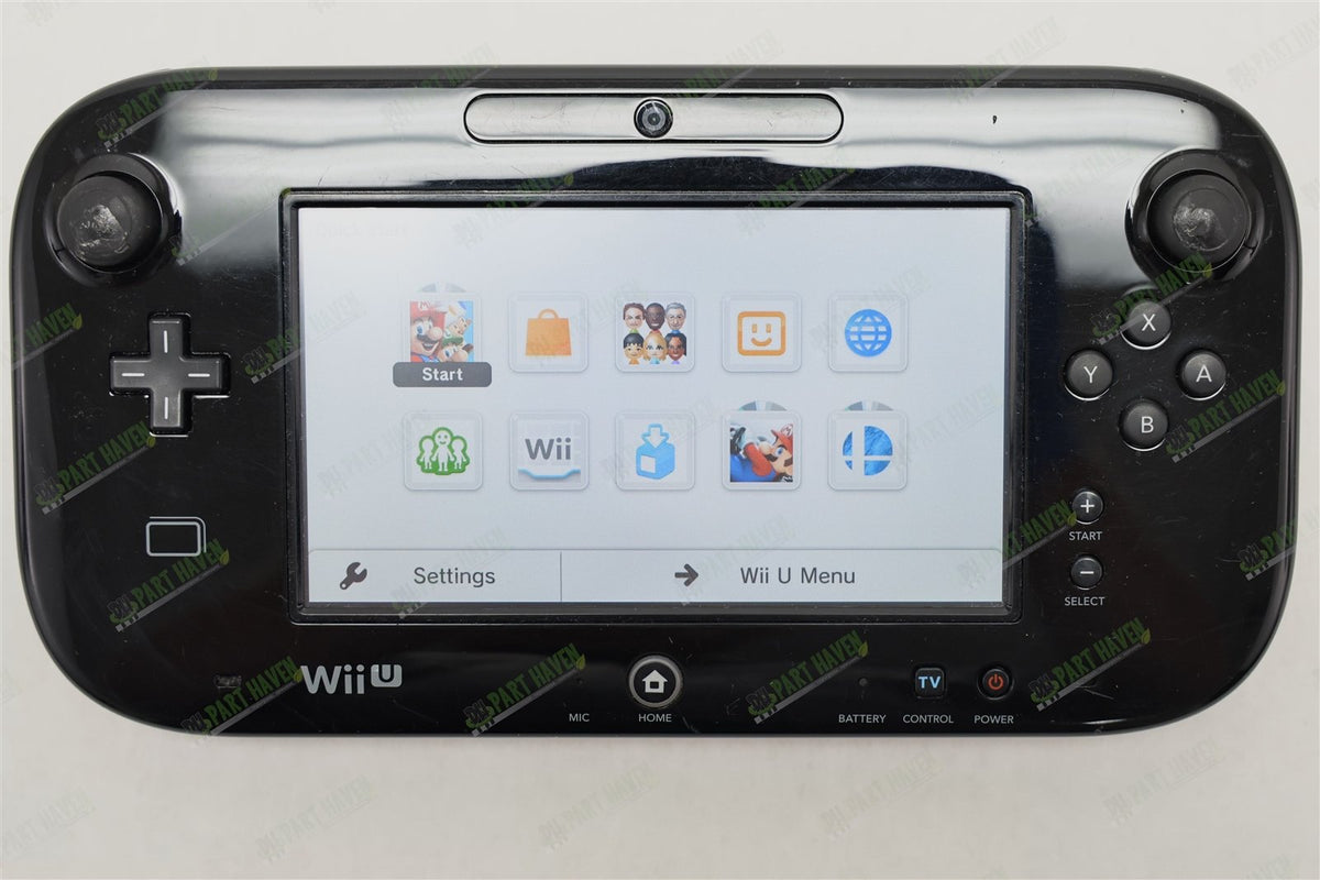 Nintendo Wii U 32GB Console Deluxe Set - Black || No charging Cable for Handheld