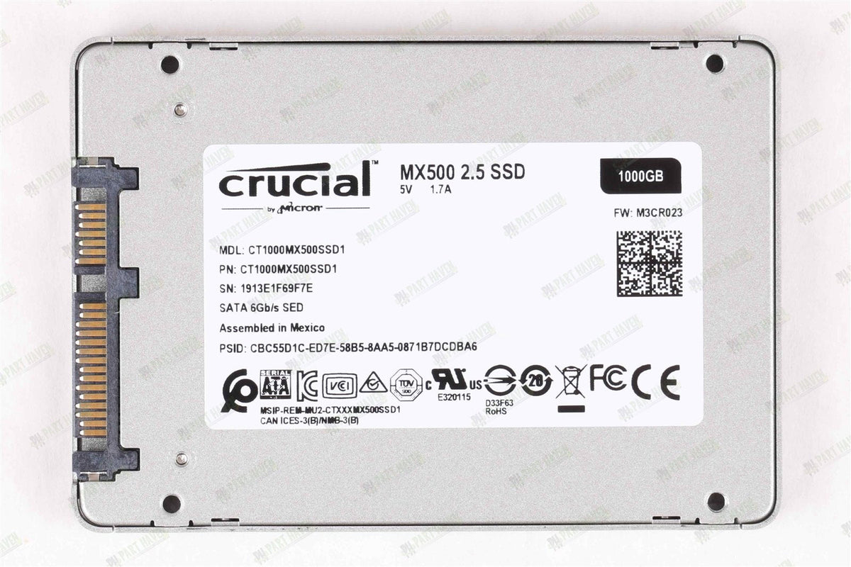Crucial 2.5" 1 TB MX500 SSD CT1000MX500SSD1 Formatted For Apple Mac OS