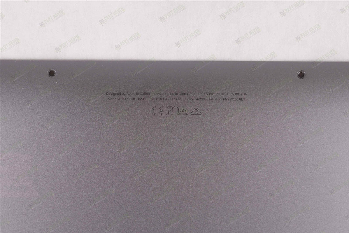Bottom Case Cover Shell Space Gray - Apple 13" MacBook Air A2237 M1 2020 8-core