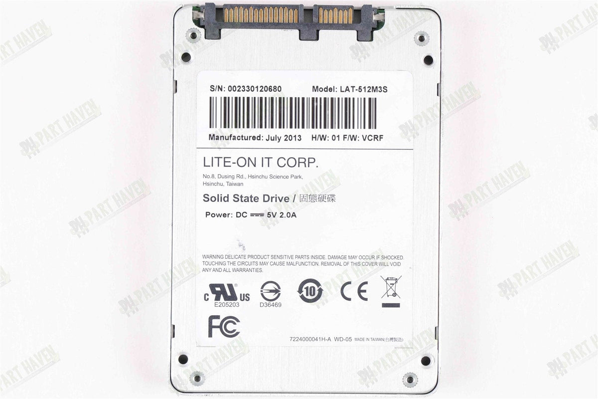 LITE-ON IT CORP SSD 512 GB SATA 2.5" Formatted For Apple Mac OSX || LAT-512M3S