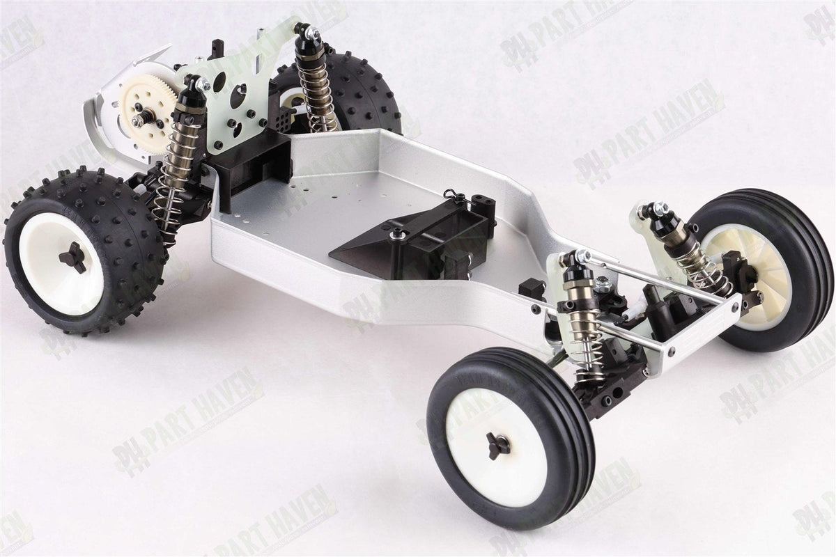 Team Associated RC10 Team Car 6034 || CC Silver Chassis || Unpainted Body + Box