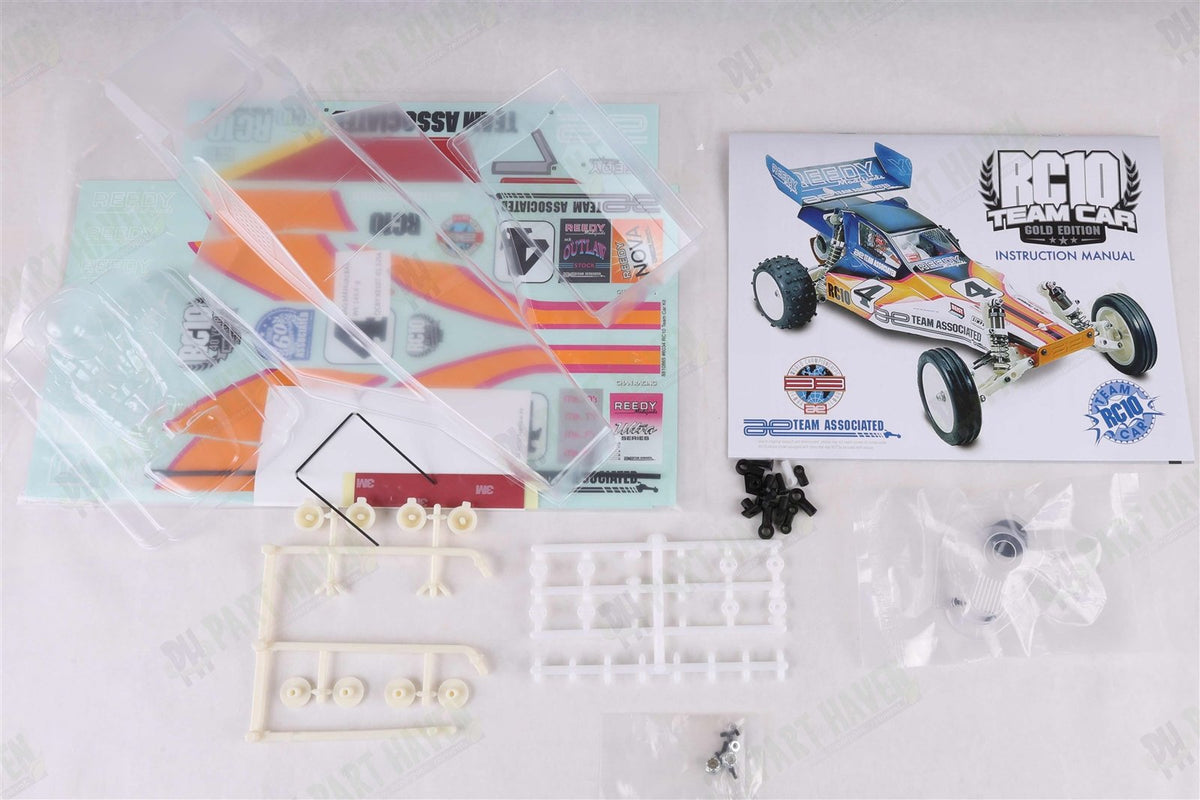 Team Associated RC10 Team Car 6034 || CC Silver Chassis || Unpainted Body + Box