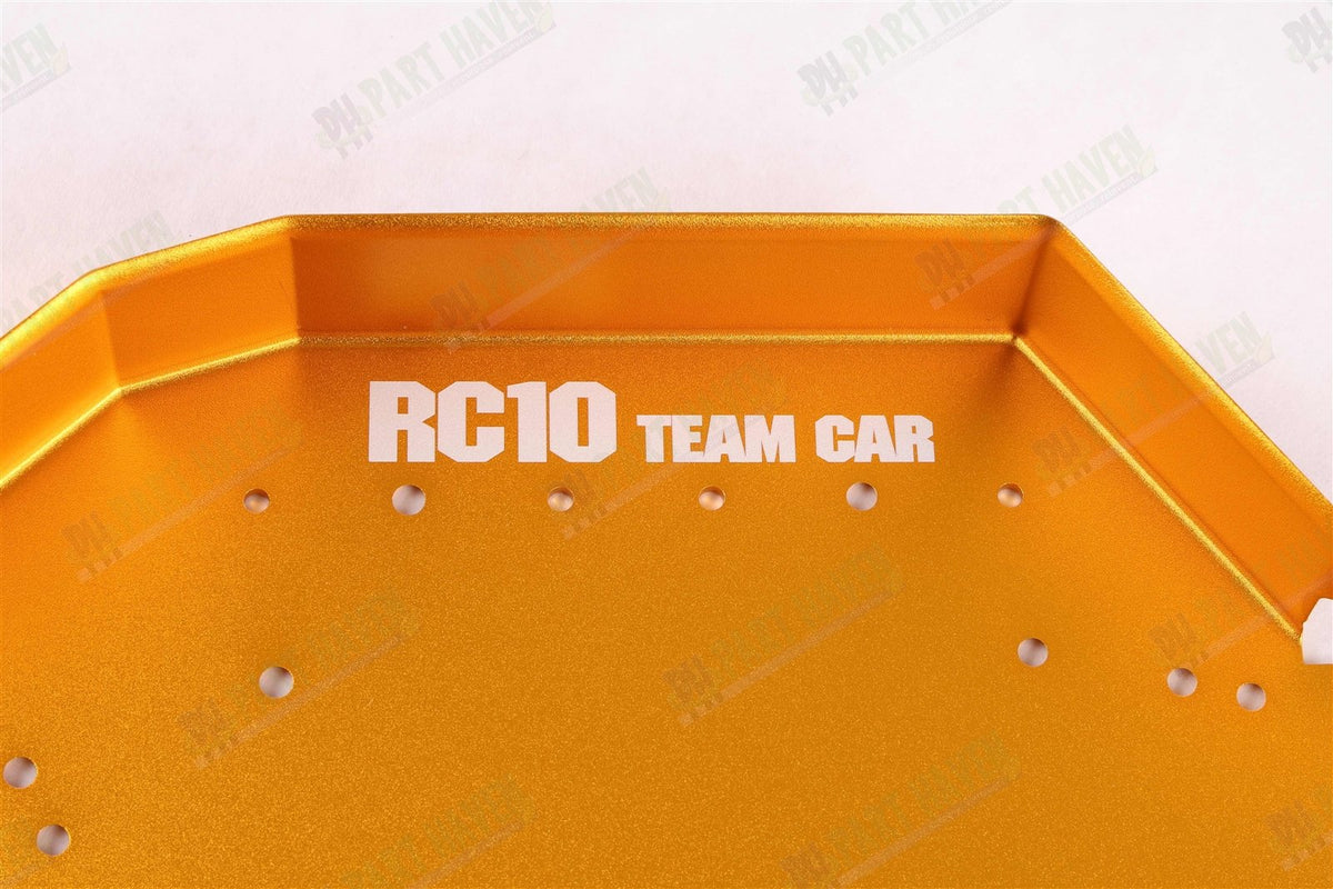 AE RC10 Team Car Gold Edition | Chassis | Nose Plate | Brace Tubes | Motor Plate