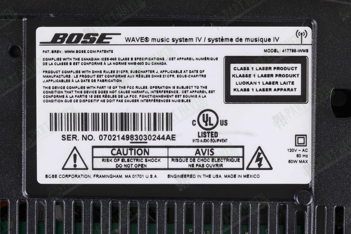 Bose Wave Music System IV CD Player AM/FM Radio 417788-WMS || AirPlay 2 Pedestal