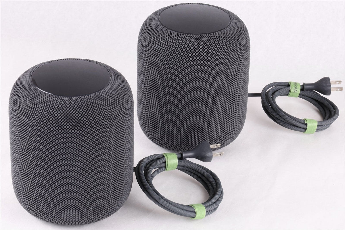 Pair (2x) Apple HomePod 1st Generation Smart Speaker || Space Gray || Smoke Free