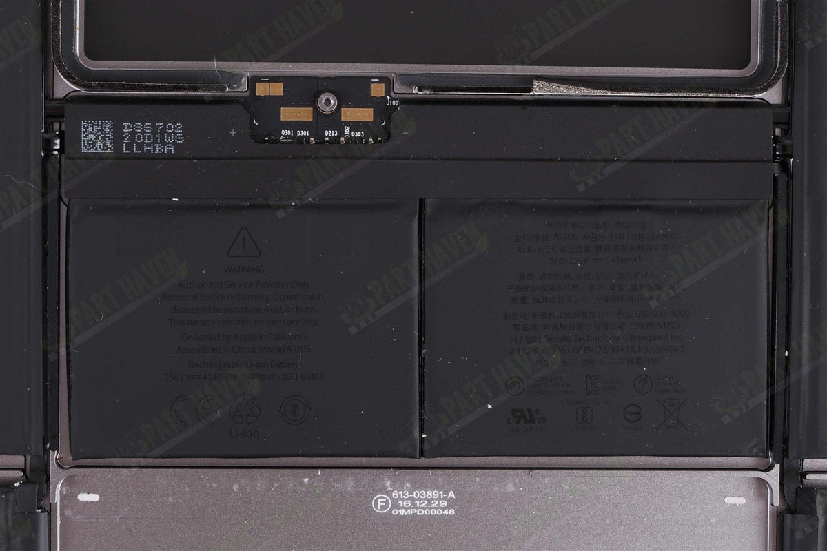 Bottom Case Battery | 12&quot; MacBook Early 2016 A1534 | 300-500 Cycles | Space Gray