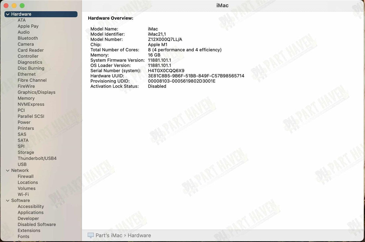 Logic Board || 24&quot; M1 iMac 2021 MGPK3LL/A A2438 ||16GB Ram 512 GB SSD 8 Core GPU
