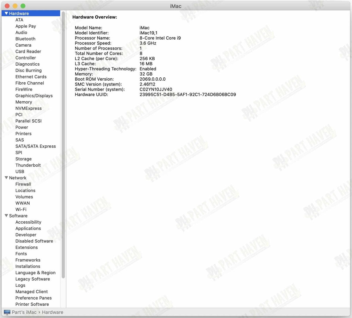 Retina 5K iMac 27" A2115 2019 Logic Board W/8GB Radeon Pro Vega 48 || NO CPU