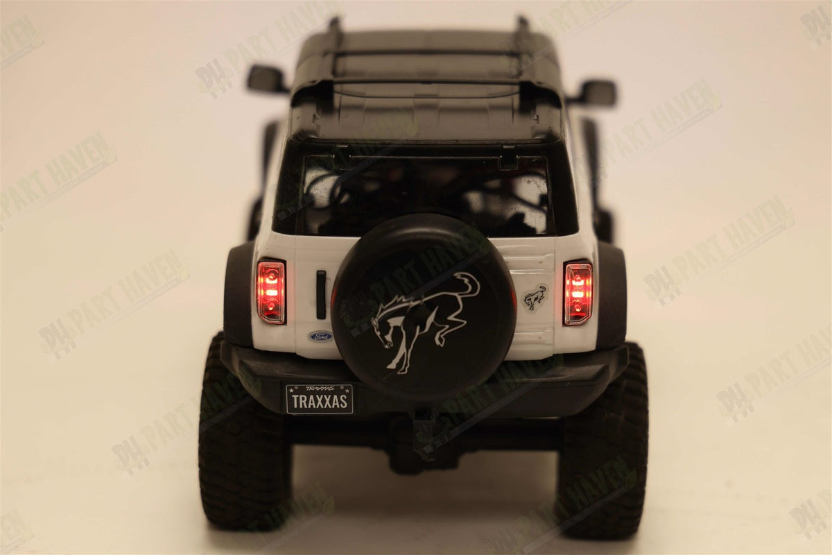 Traxxas 1/18 TRX-4M Crawler White Bronco Upgraded Light Kit & Aluminum Shocks