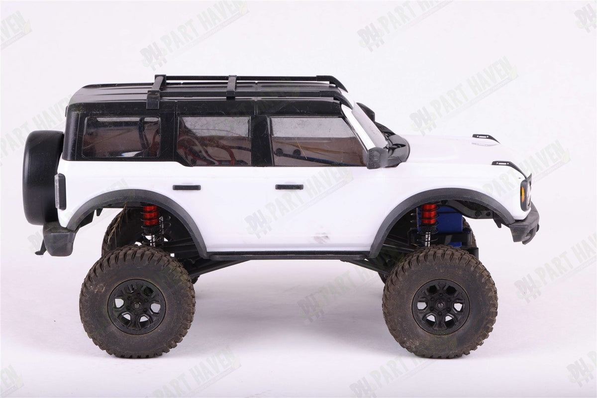 Traxxas 1/18 TRX-4M Crawler White Bronco Upgraded Light Kit & Aluminum Shocks
