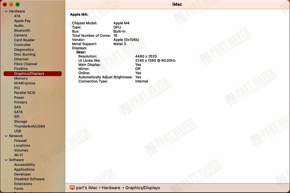 Orange Display Screen || Apple 24" iMac M4 2024 A3137 || LG LM235UH1 (SD)(E1)