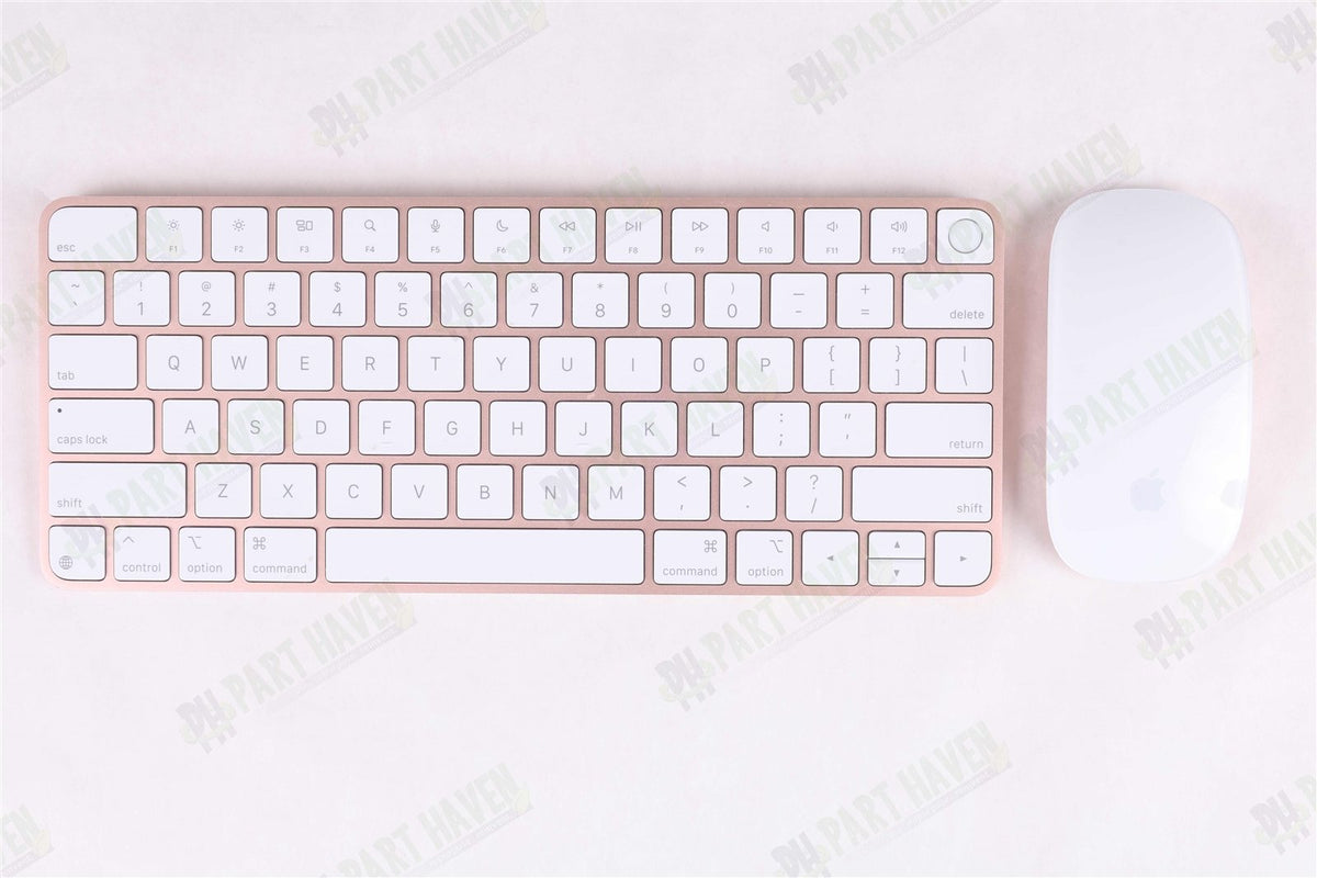 Apple USB-C Desk Set in Pink Magic Keyboard W/Touch ID Magic Mouse Braided Cable
