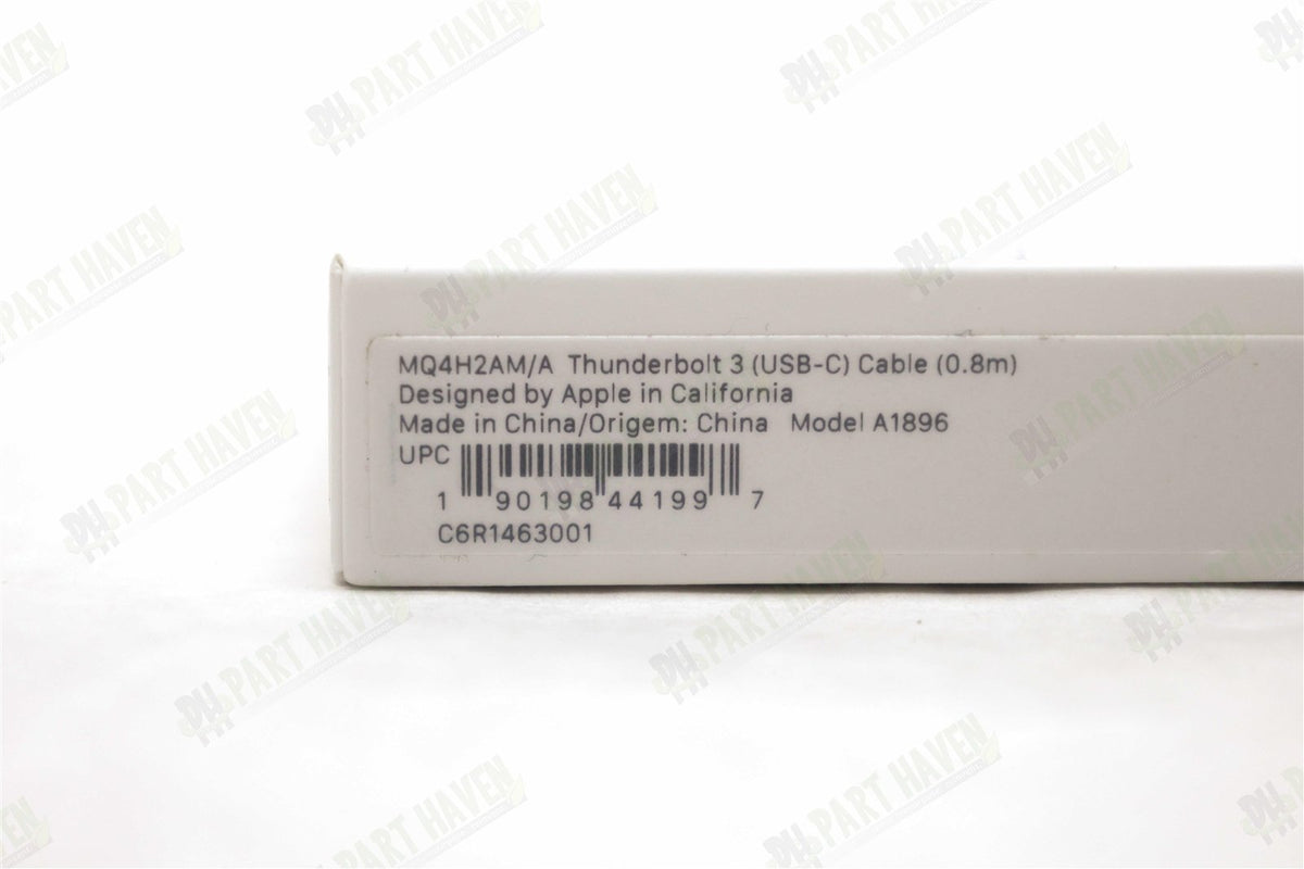 Apple Thunderbolt 3 USB-C Cable || A1896 || MQ4H2AM/A || 0.8m || Sealed in Box