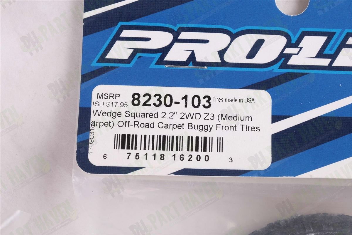 4 New Sets - Proline Wedge Squared Carpet Tires || 2.2" 2WD Front Z3 CR3 Medium