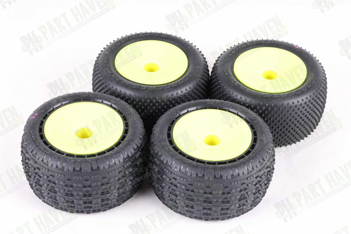 2 New Pairs of JConcepts Wheels & Tires Pin Downs & Swaggers 1/10 Stadium Truck