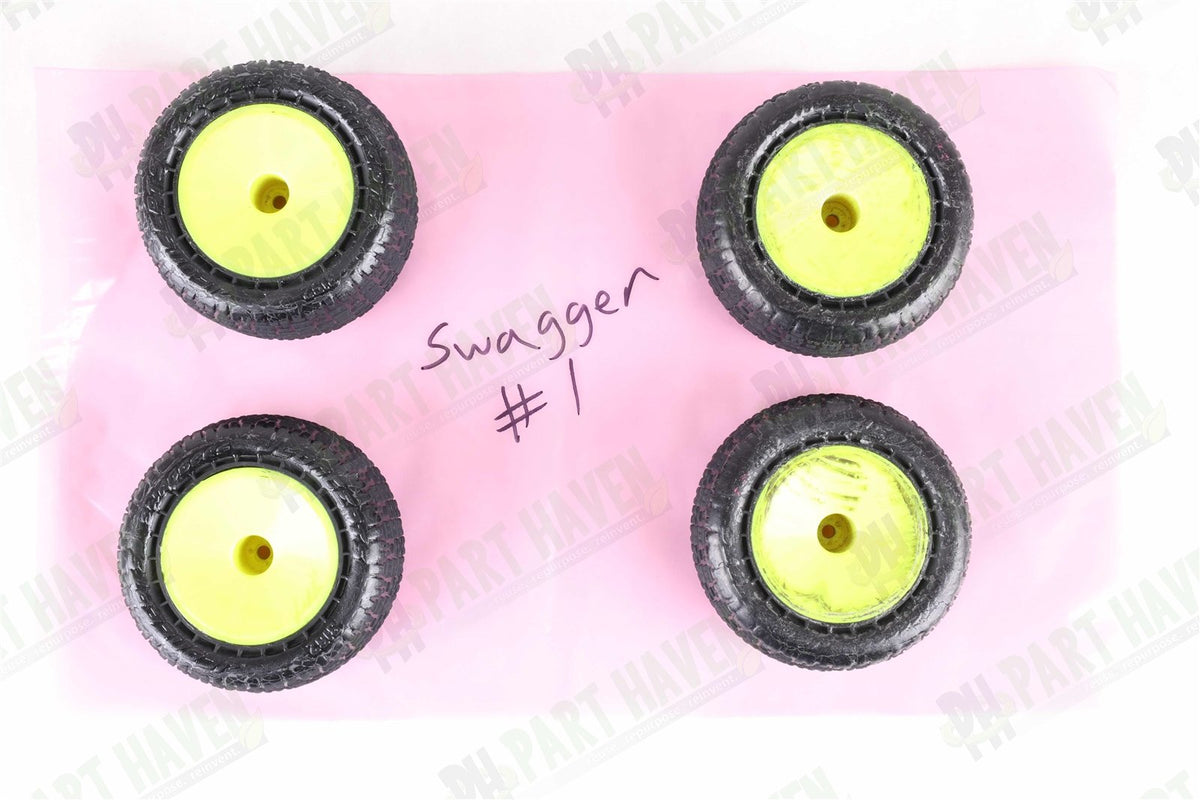 2 Pairs Mounted || JConcepts Swaggers Pink 2.2 Inch Truck tires 3162-010 ||Set1