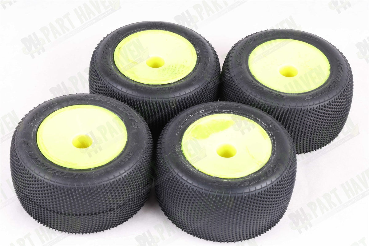 2 Pairs Mounted || JConcepts Fuzz Bite Pink 2.2 Inch Truck tires 3191-010 ||Set2