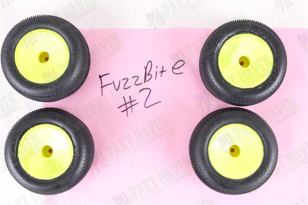 2 Pairs Mounted || JConcepts Fuzz Bite Pink 2.2 Inch Truck tires 3191-010 ||Set2