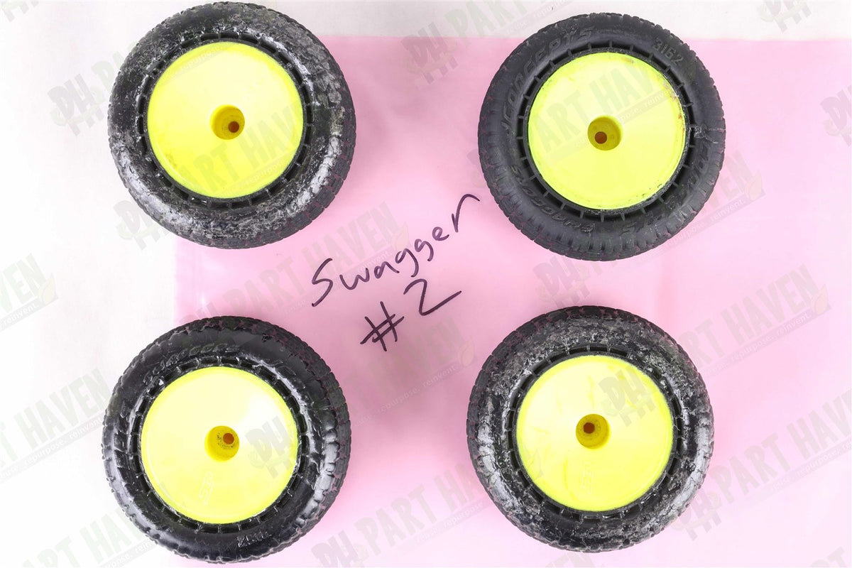 2 Pairs Mounted || JConcepts Swaggers Pink 2.2 Inch Truck tires 3162-010 ||Set2