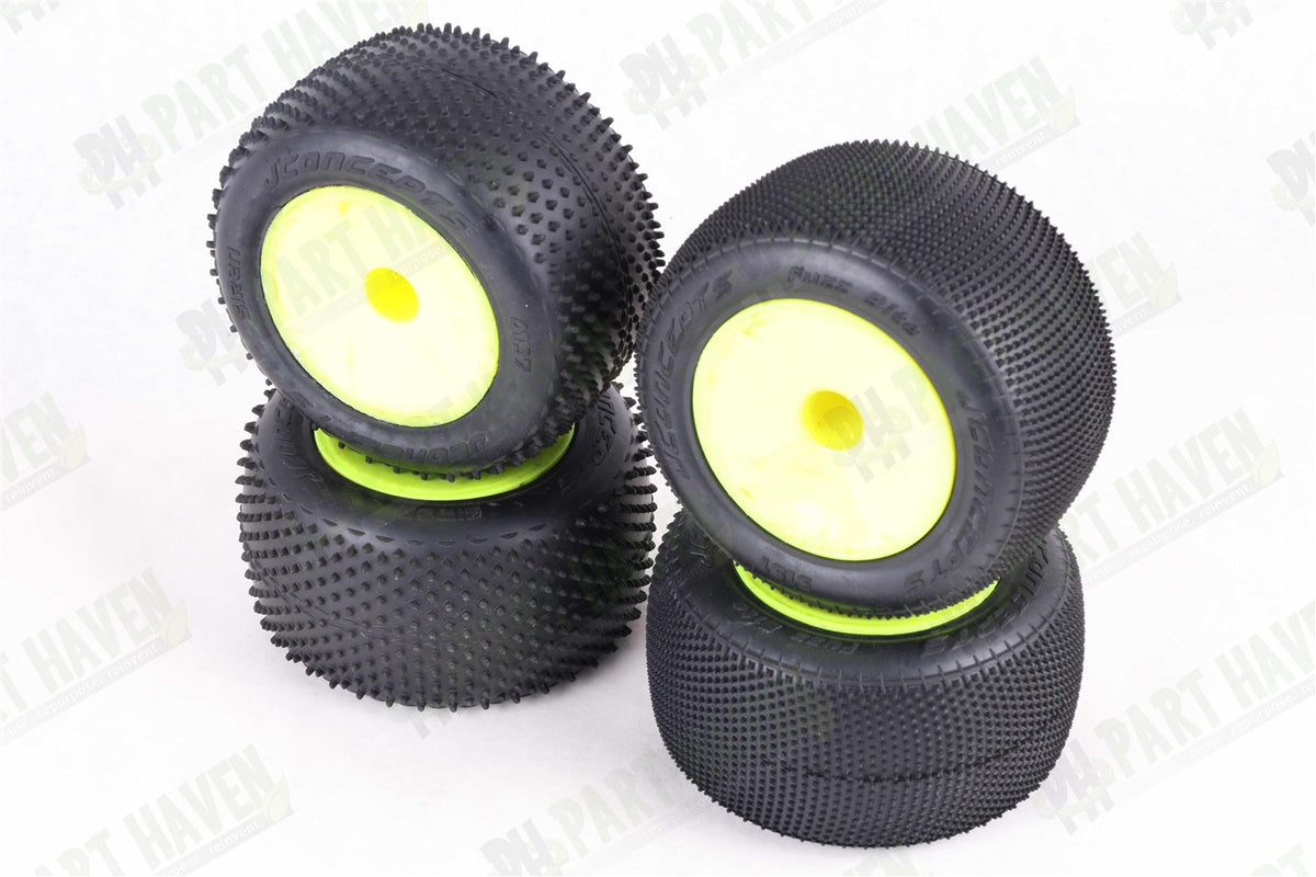 2 Pairs Mounted || JConcepts Siren 4107 & Fuzz bite 3190 || 2.2 Inch Truck tires