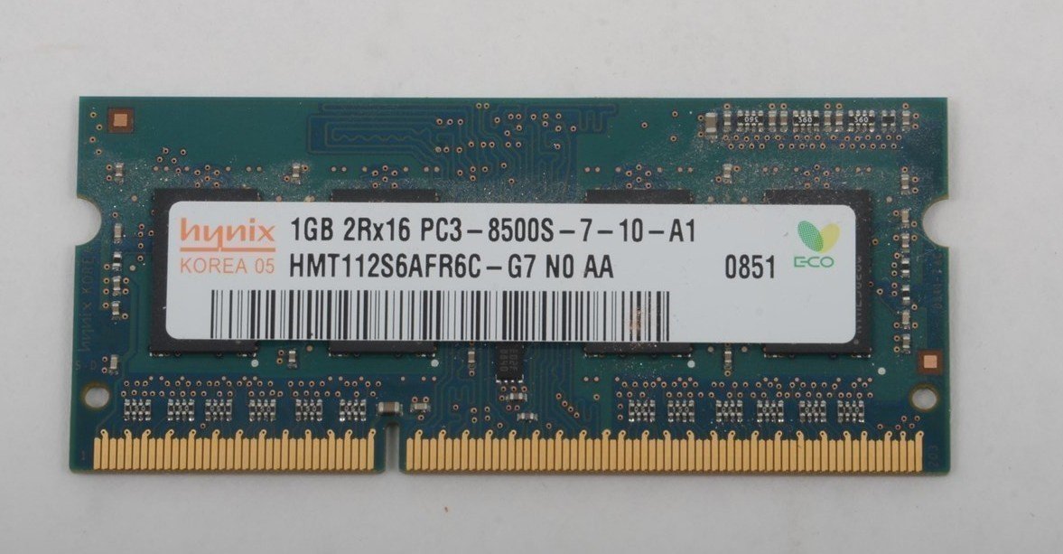 Apple Certified Hynix Ram 1GB (1 x 1 GB) pc3-8500s ddr3-1066