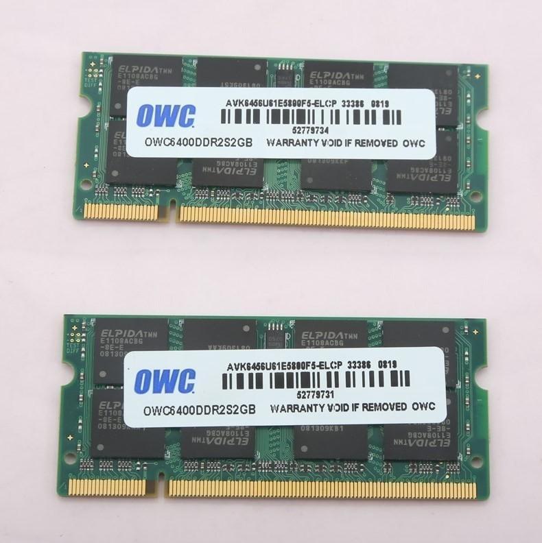 Apple/OWC  4GB (2x2GB) DDR2 800 MHz PC2-6400 200 Pin Sodimm RAM